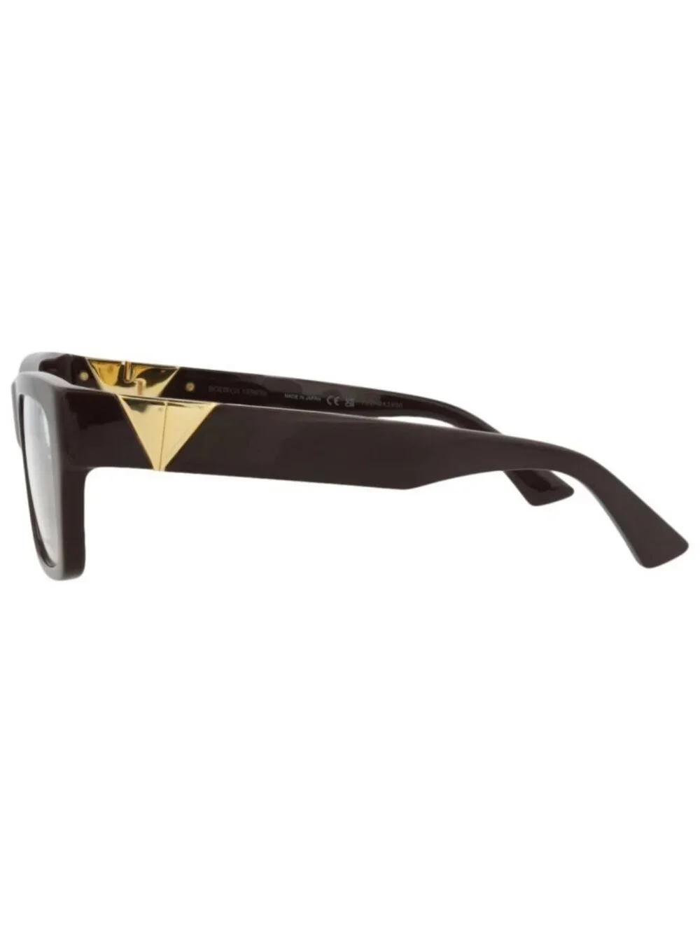 New Bottega Veneta Women's Eyeglasses Square Rectangle Acetate Frame Brown Brown